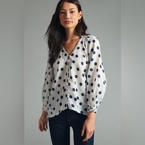 Anthropologie Audie Linen Blouse